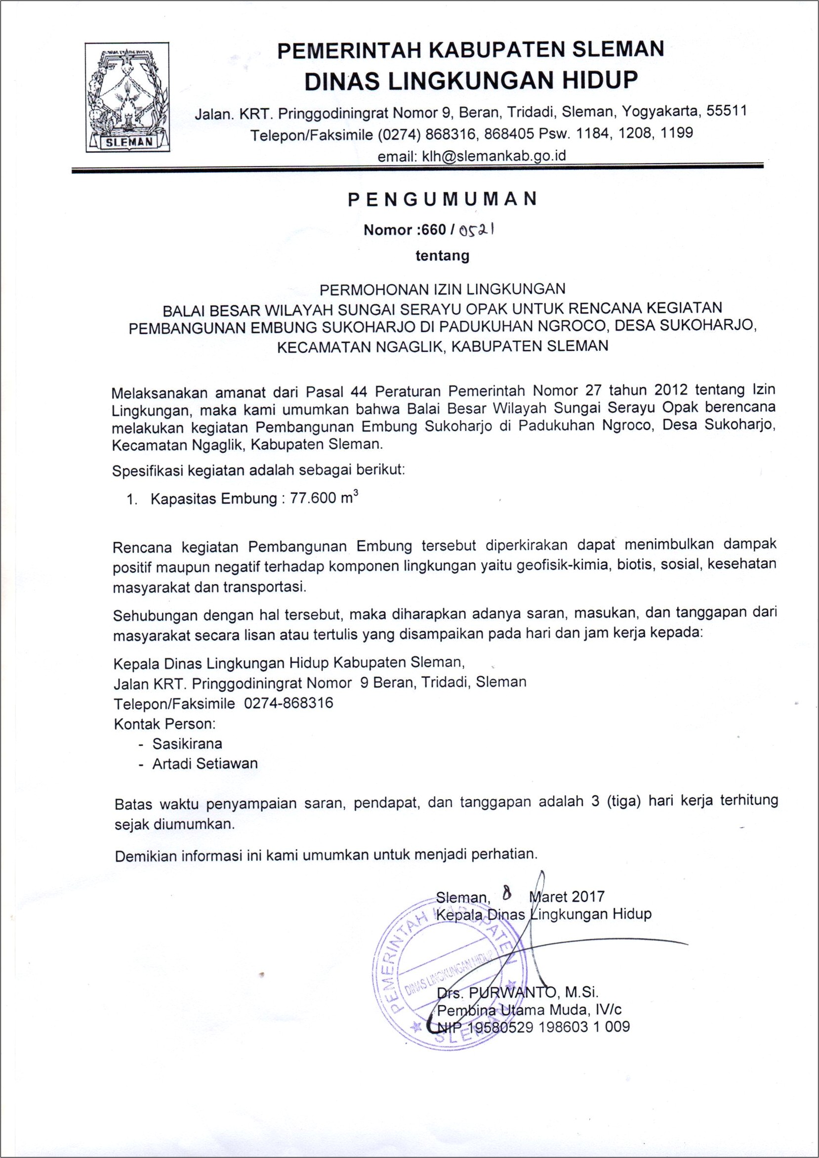 Contoh Surat Permohonan Resmi Pembangunan