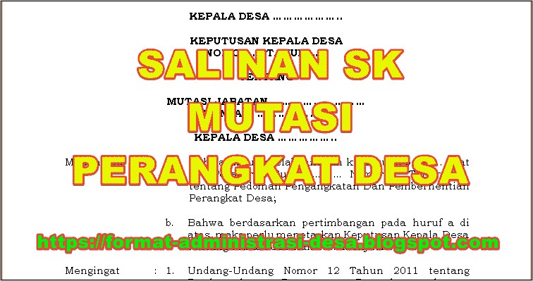 Contoh Surat Permohonan Sek Des