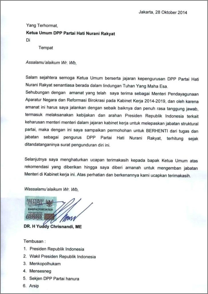 Contoh Surat Permohonan Silaturahmi