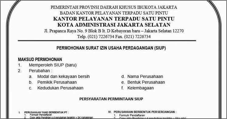 Contoh Surat Permohonan Siujpt Provisi Banten