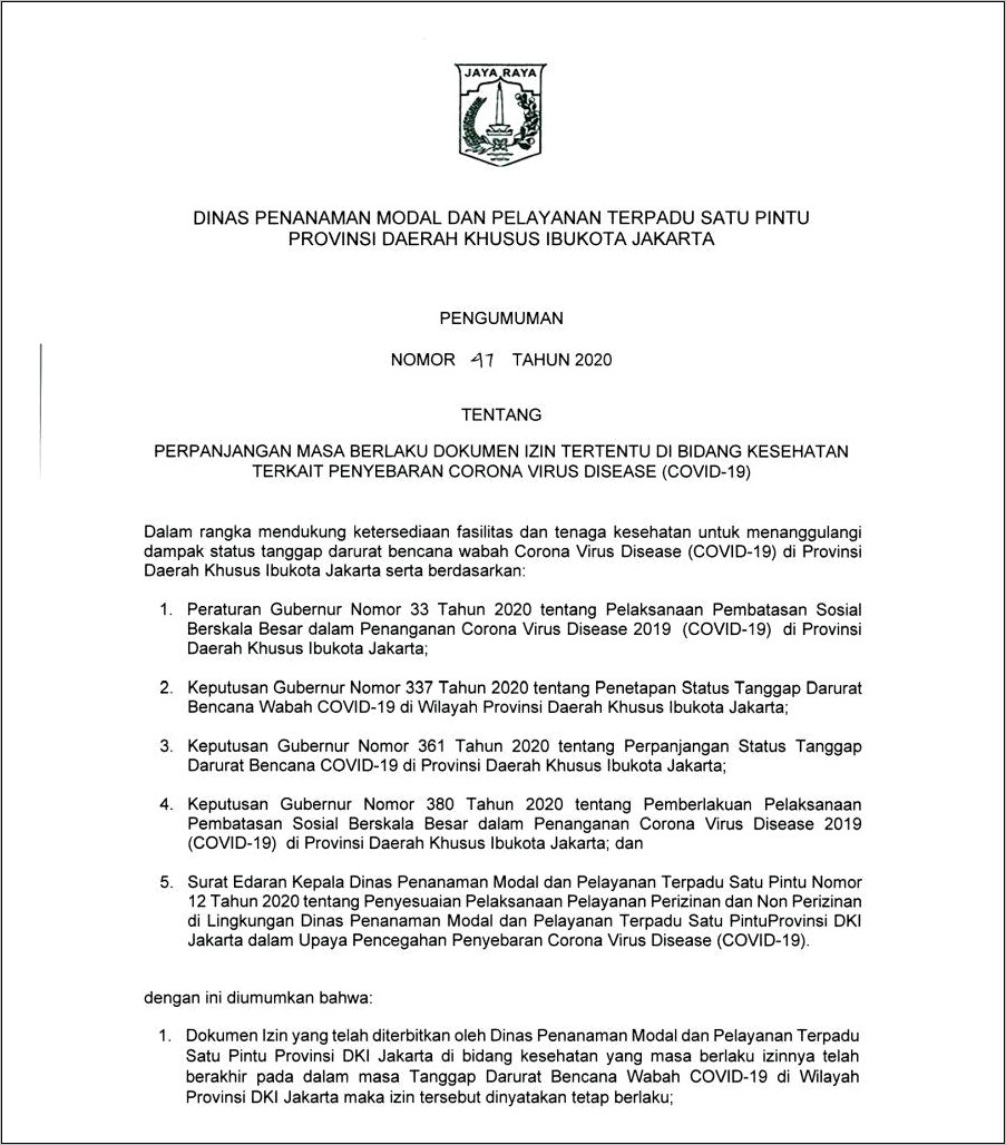 Contoh Surat Permohonan Siup Ke Dpmpstp Kota Bandung