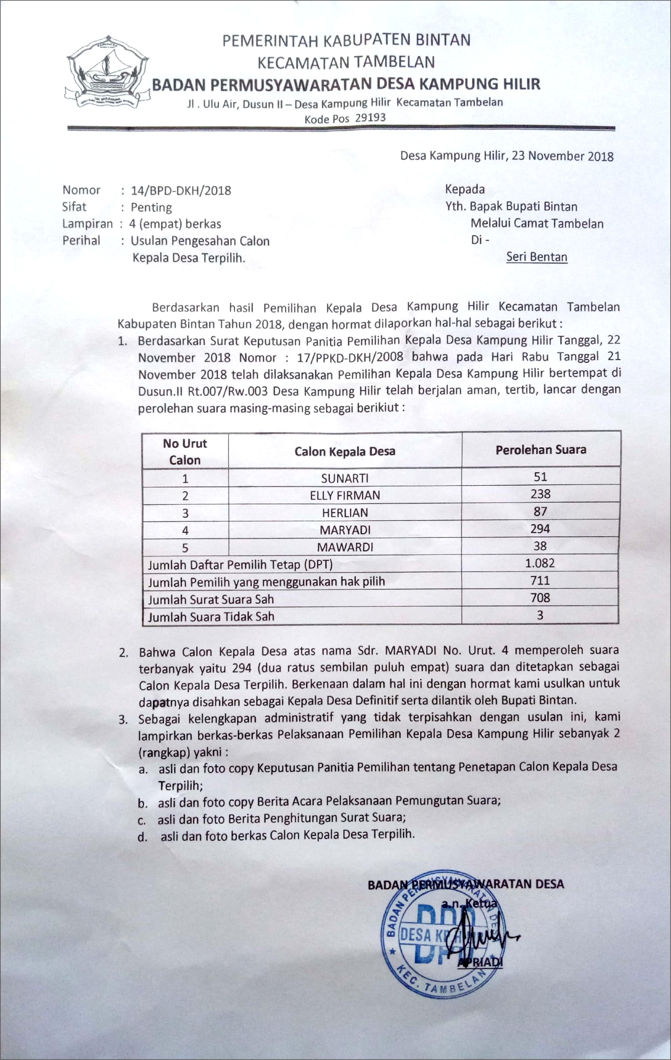 Contoh Surat Permohonan Sk Kepala Desa Kepada Camat