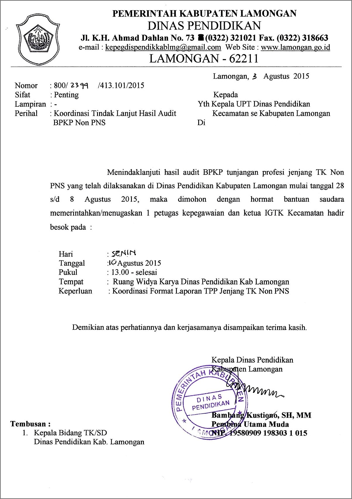 Contoh Surat Permohonan Sosialisasi Tentang Audit Oleh Bpk