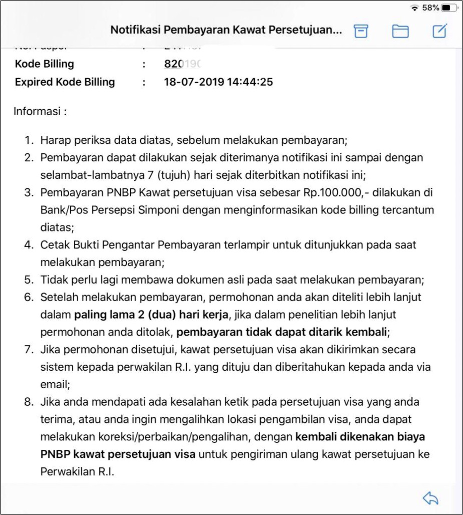Contoh Surat Permohonan Telex Visa Jakarta Singapore