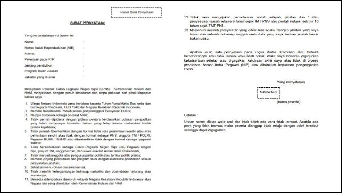 Contoh Surat Permohonan Tidak Pernah Dipida