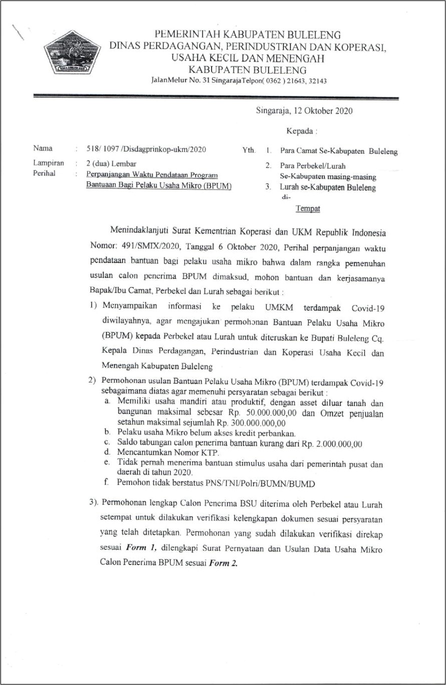Contoh Surat Permohonan Untuk Memeriksa Dokumen Koperasi