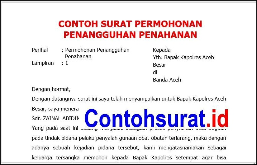 Contoh Surat Pernyataan Penangguhan Ijazah