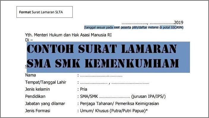Contoh Surat Pernyataan Pendaftaran Cpns Kemenkum Ham.doc