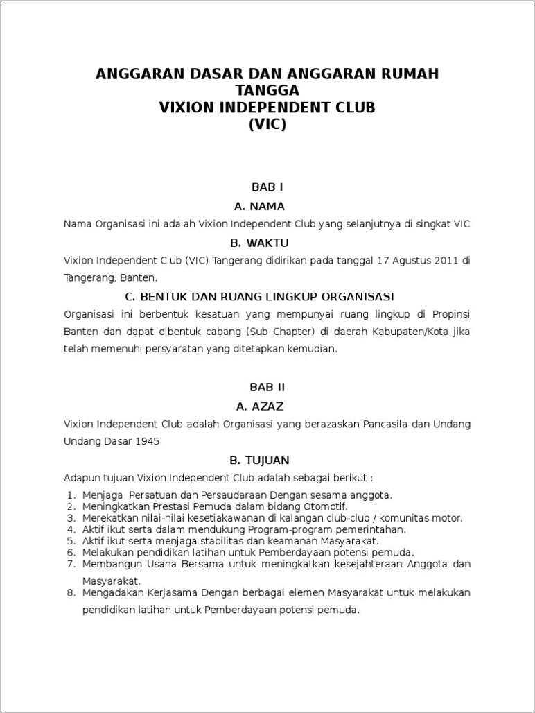 Contoh Surat Pernyataan Pengunduran Diri Dari Club Motor