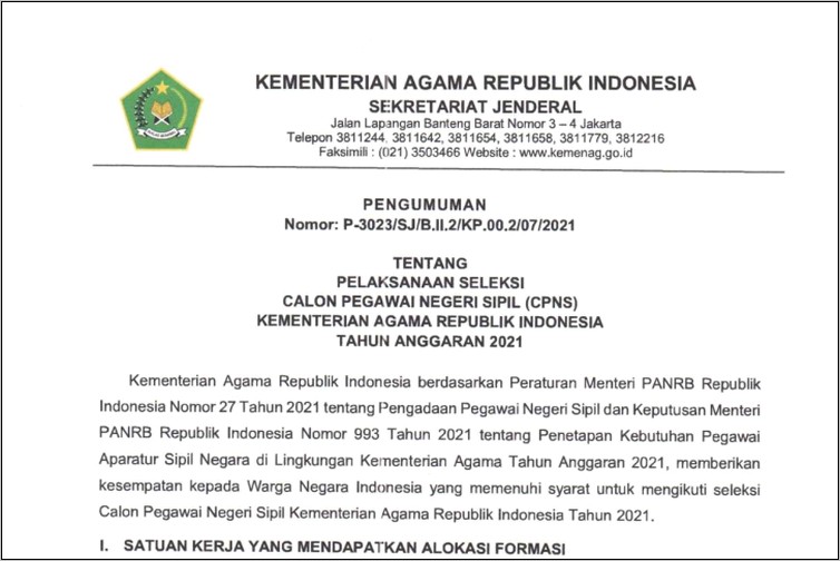 Contoh Surat Pernyataan Pppk Untuk Guru Kementerian Agama