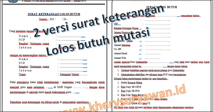 Contoh Surat Pernyataan Ptk