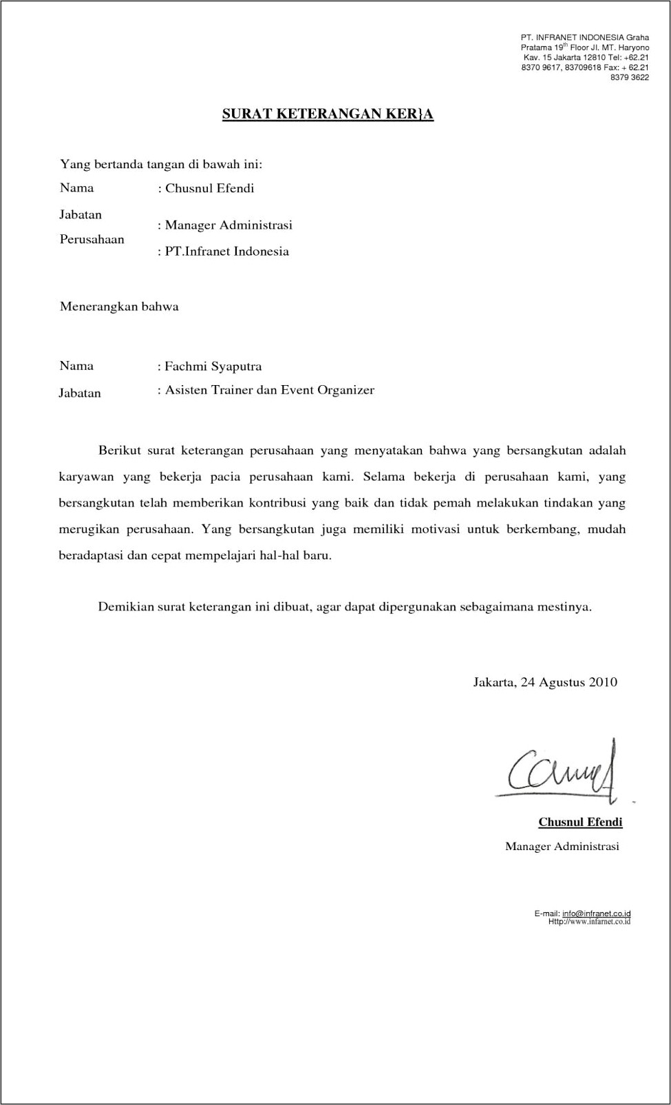 Contoh Surat Pernyataan Sudah Tidak Siap Dipimpin