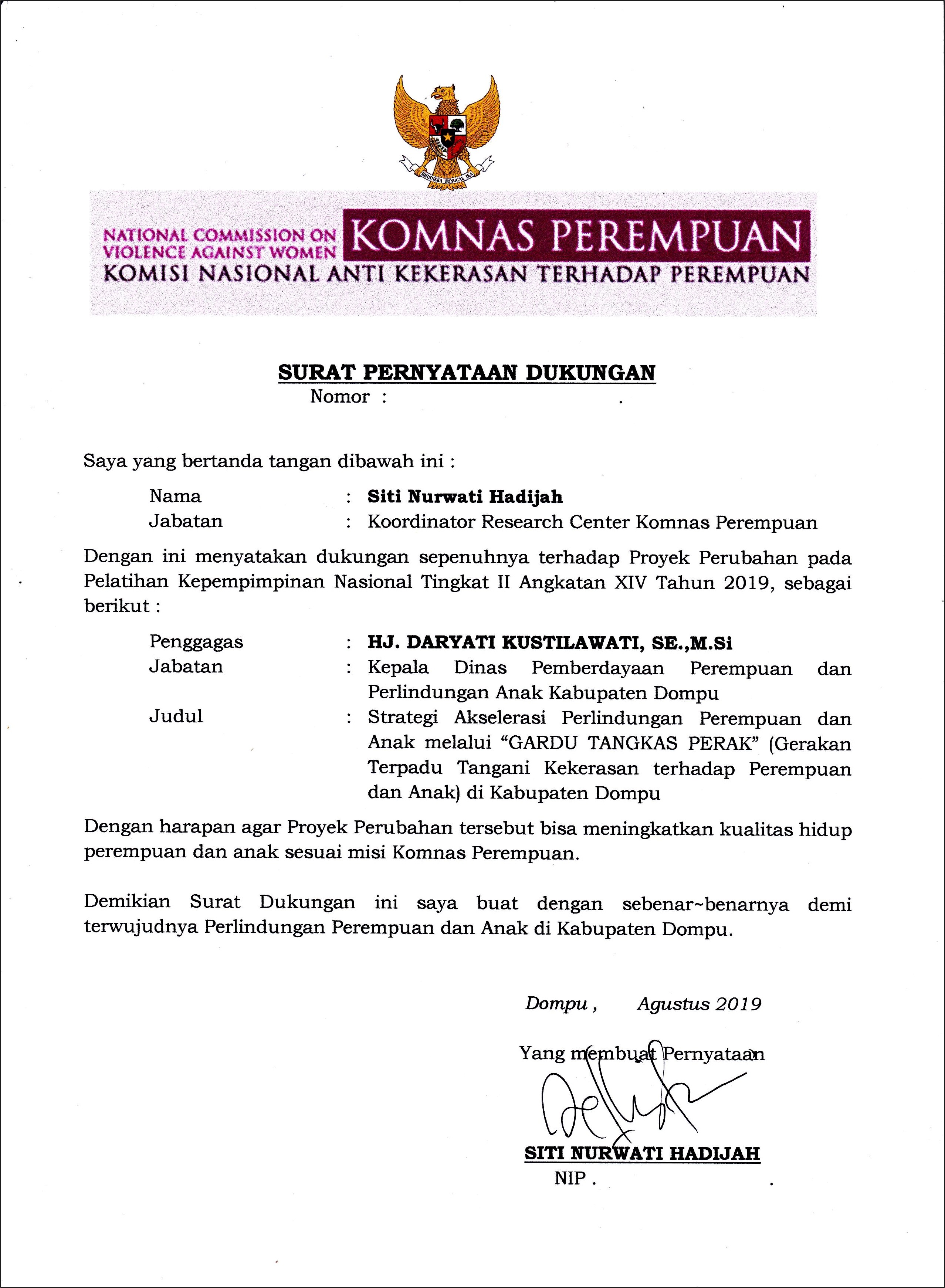 Contoh Surat Pernyataan Untuk Kegiatan