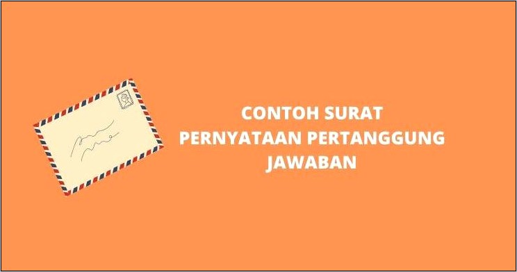 Contoh Surat Pernyataan Untuk Kepanitiaan