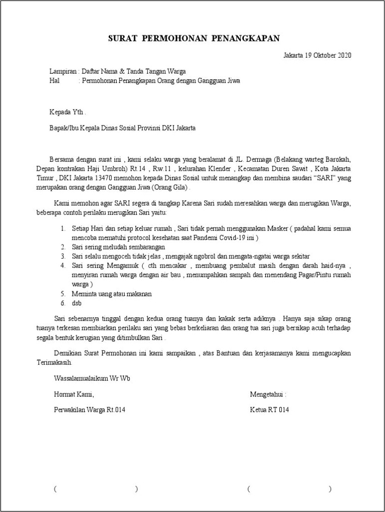 Contoh Surat Pernyataan Untuk Meminta Slip Gaji Di Kelurahan