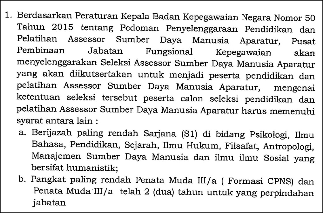 Contoh Surat Pernyataan Untuk Pengikuti Pelatihan Assesor