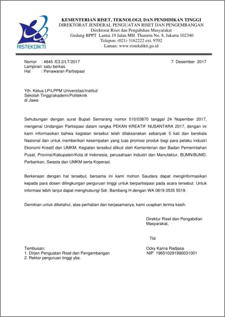 Contoh Surat Perusahaan Di Bidang Retail