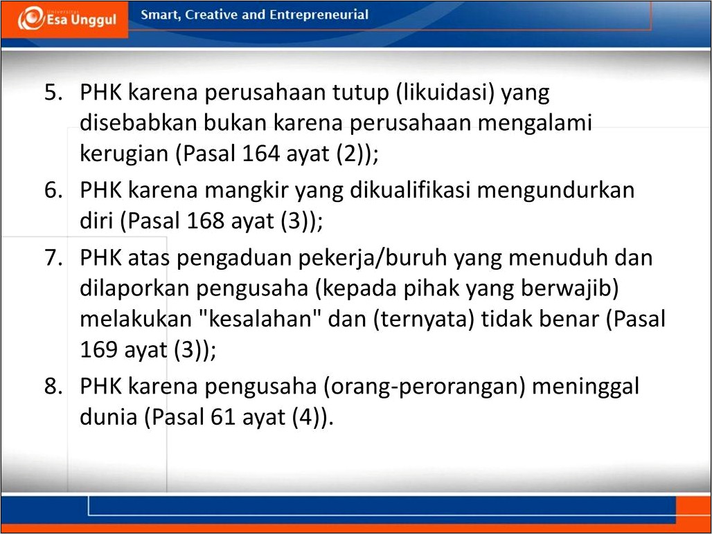 Contoh Surat Phk Karena Perusahaan Pailit