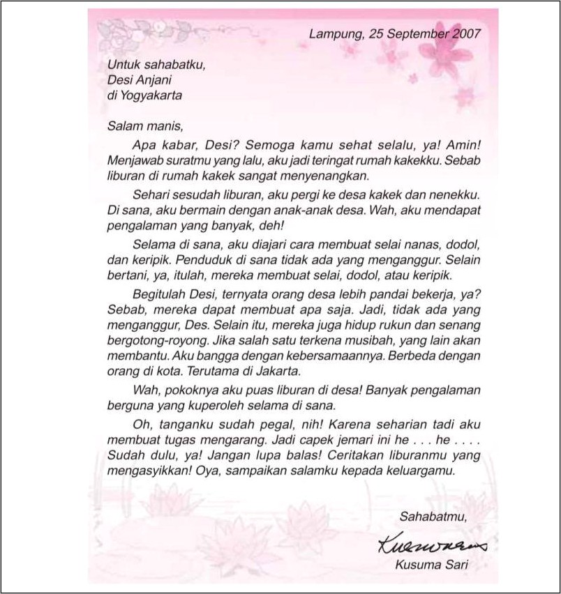 Contoh Surat Pribadi Undangan Ulang Tahun