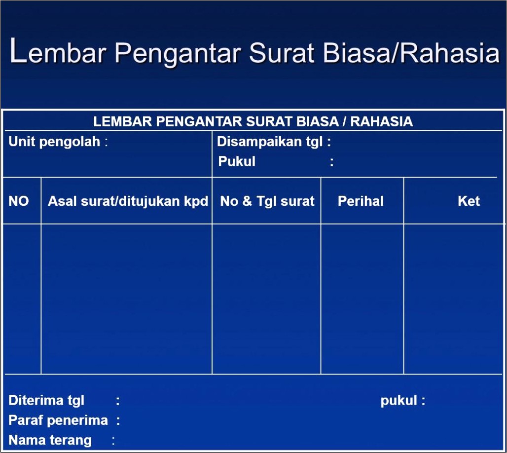 Contoh Surat Rahasia Perusahaan Surat Keluar