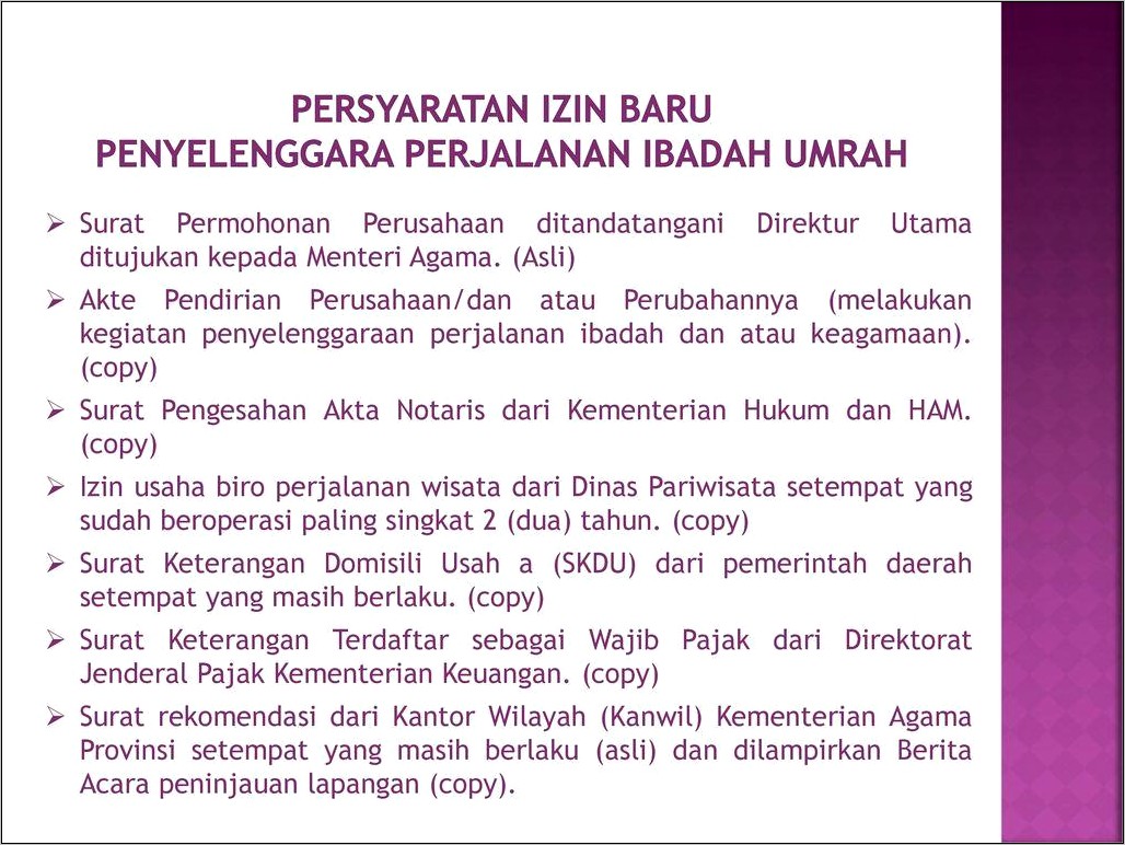 Contoh Surat Rekomendasi Dinas Tentang Umroh