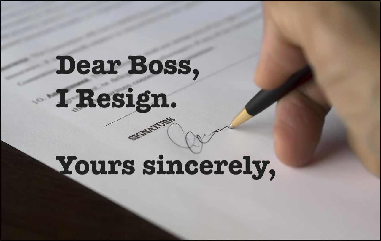 Contoh Surat Resign Perusahaan Doc