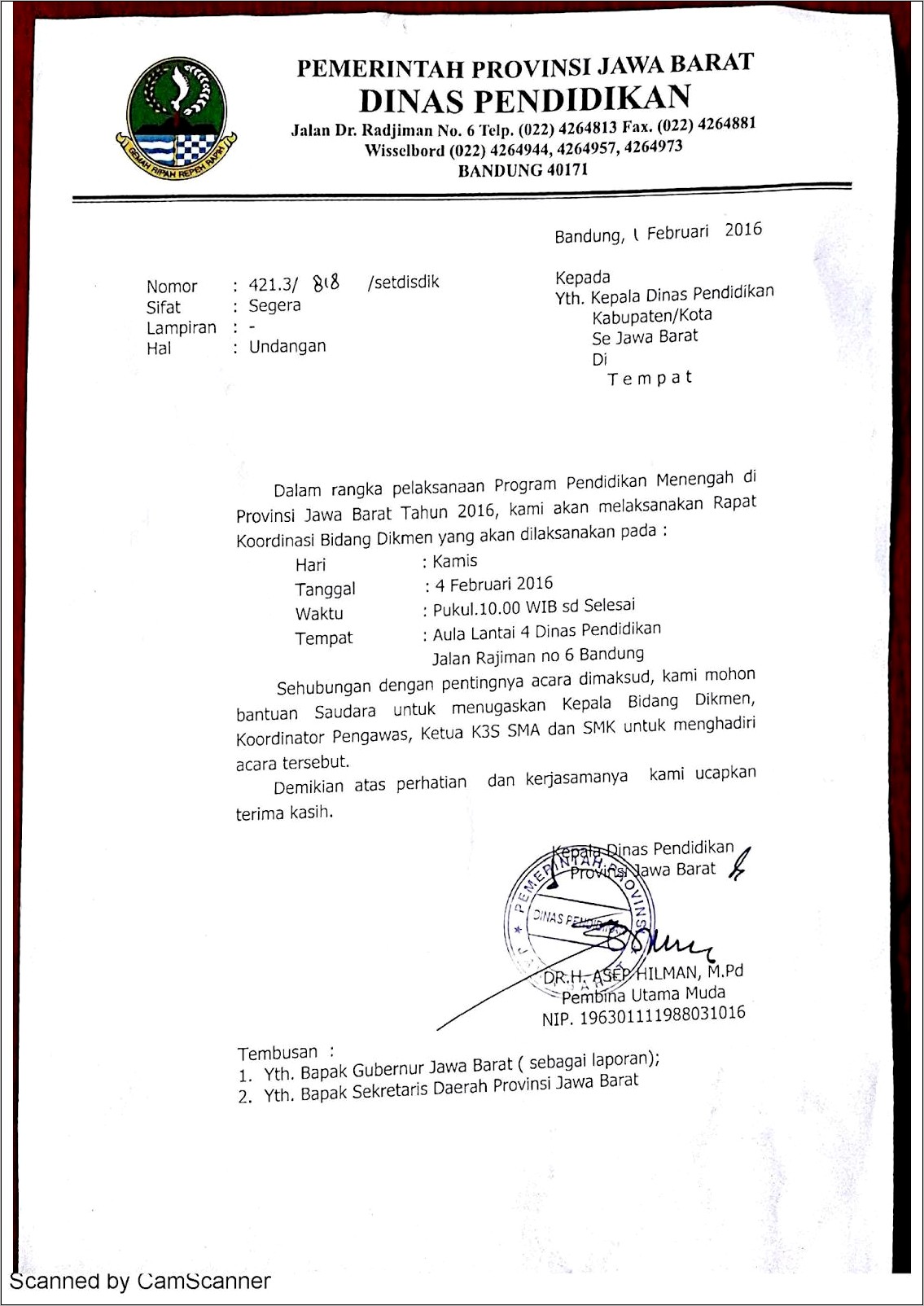 Contoh Surat Resmi Dr Dinas Pdf