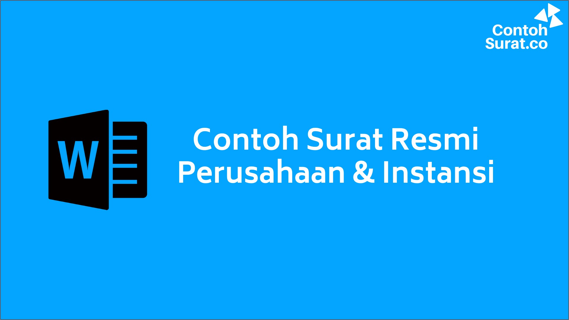 Contoh Surat Resmi Instansi Perusahaan Dagang Dan Jasa