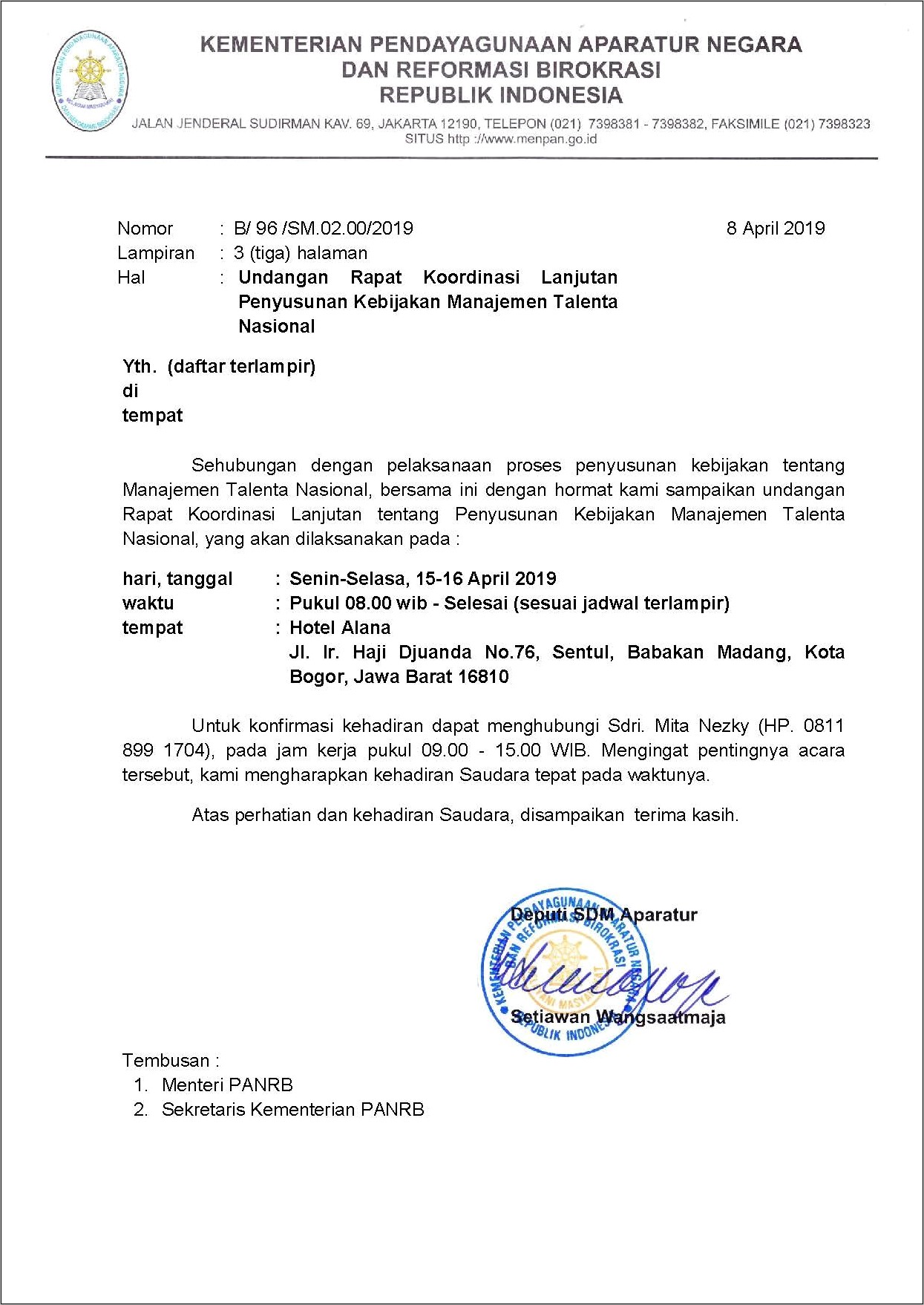 Contoh Surat Resmi Undangan Tender