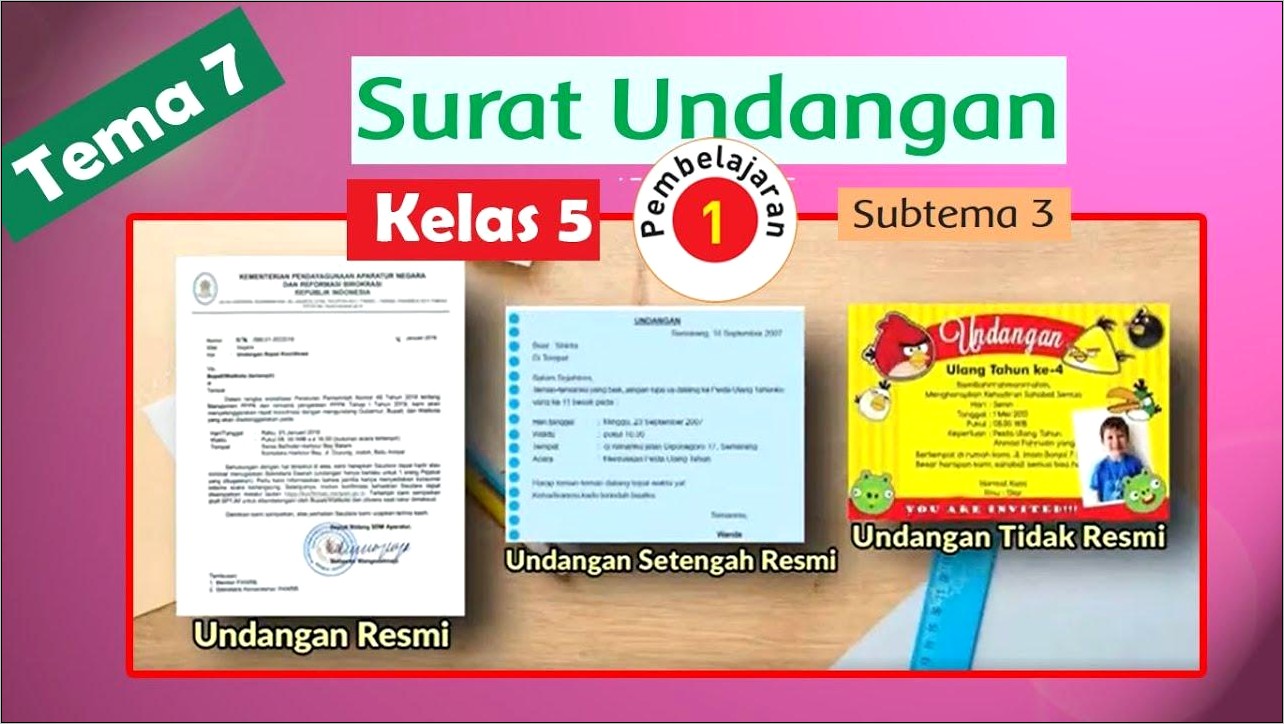 Contoh Surat Setengah Resmi Undangan