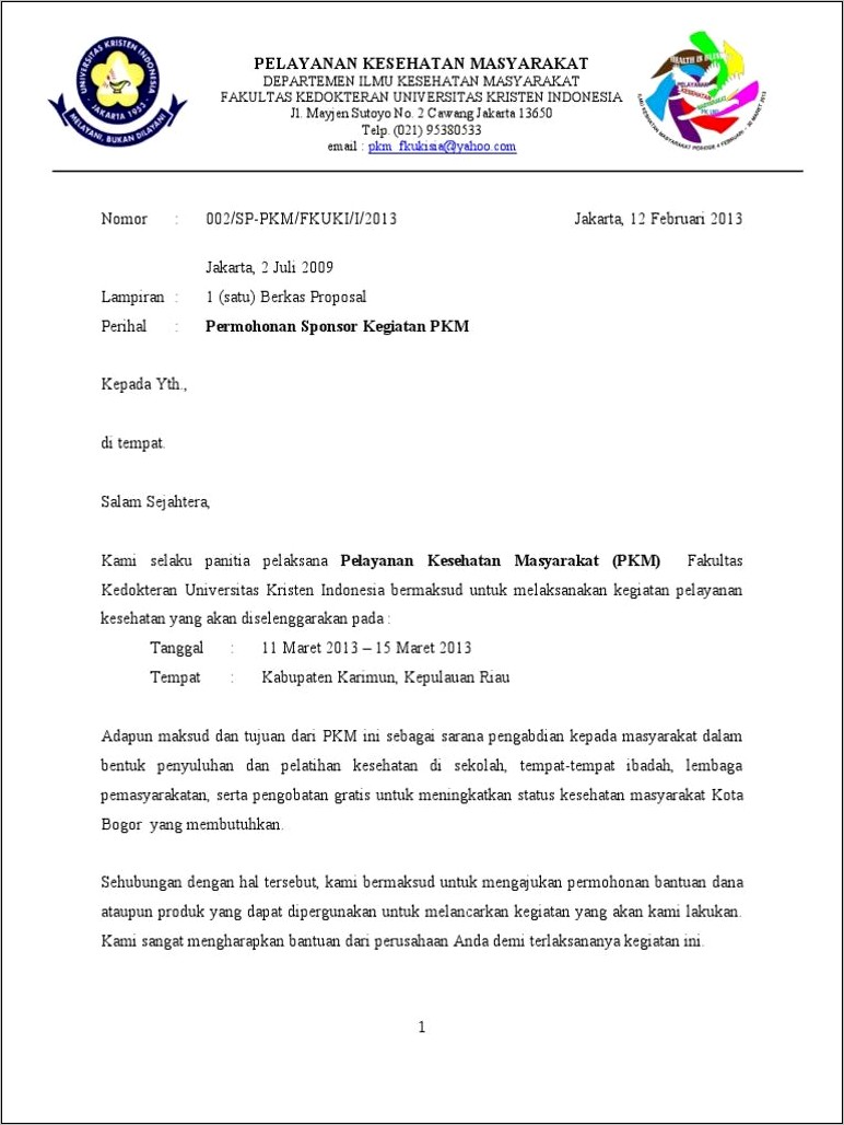 Contoh Surat Sponsorship Ulang Tahun Perusahaan Filetype Doc