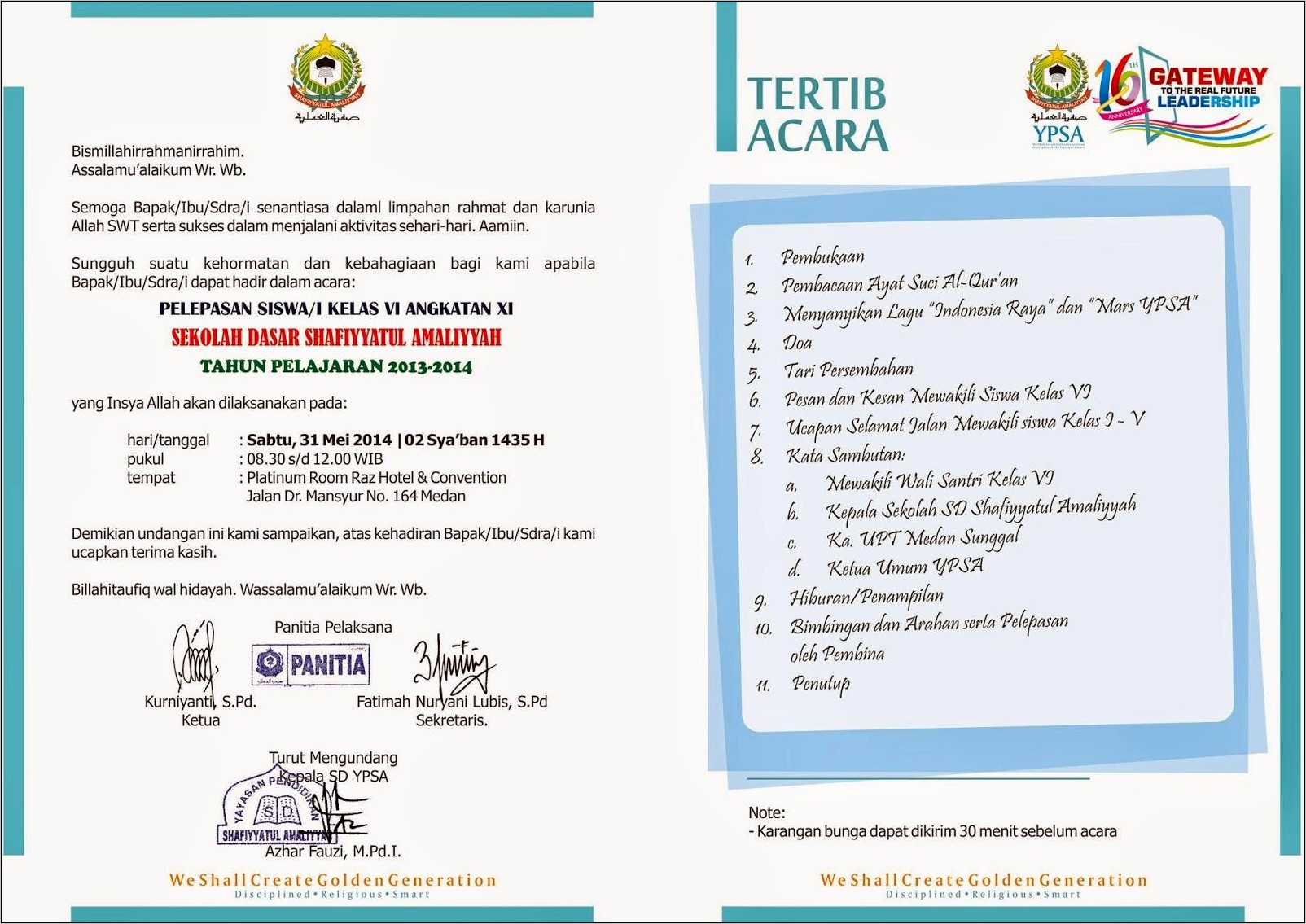 Contoh Surat Undangan Acara Perpisahan Kelas 6 Doc