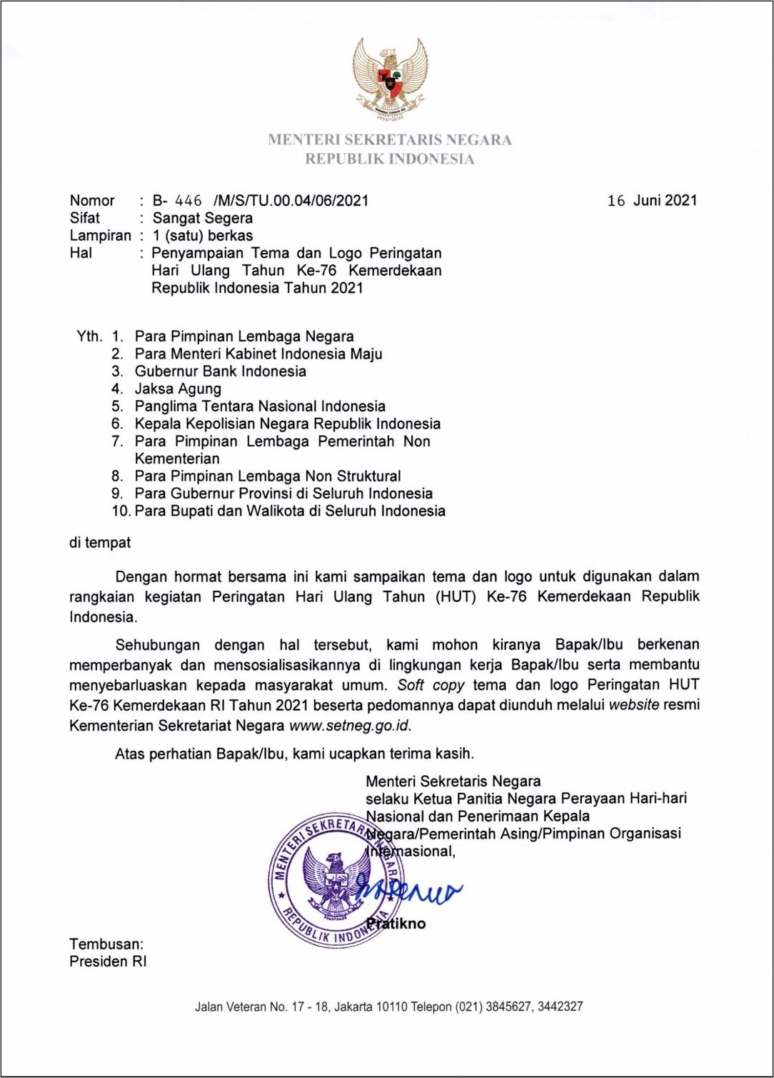 Contoh Surat Undangan Acara Puncak 17 Agustus