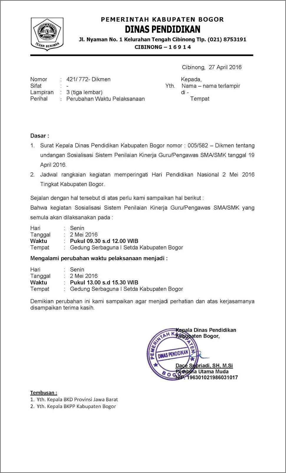 Contoh Surat Undangan Acara Untuk Personal