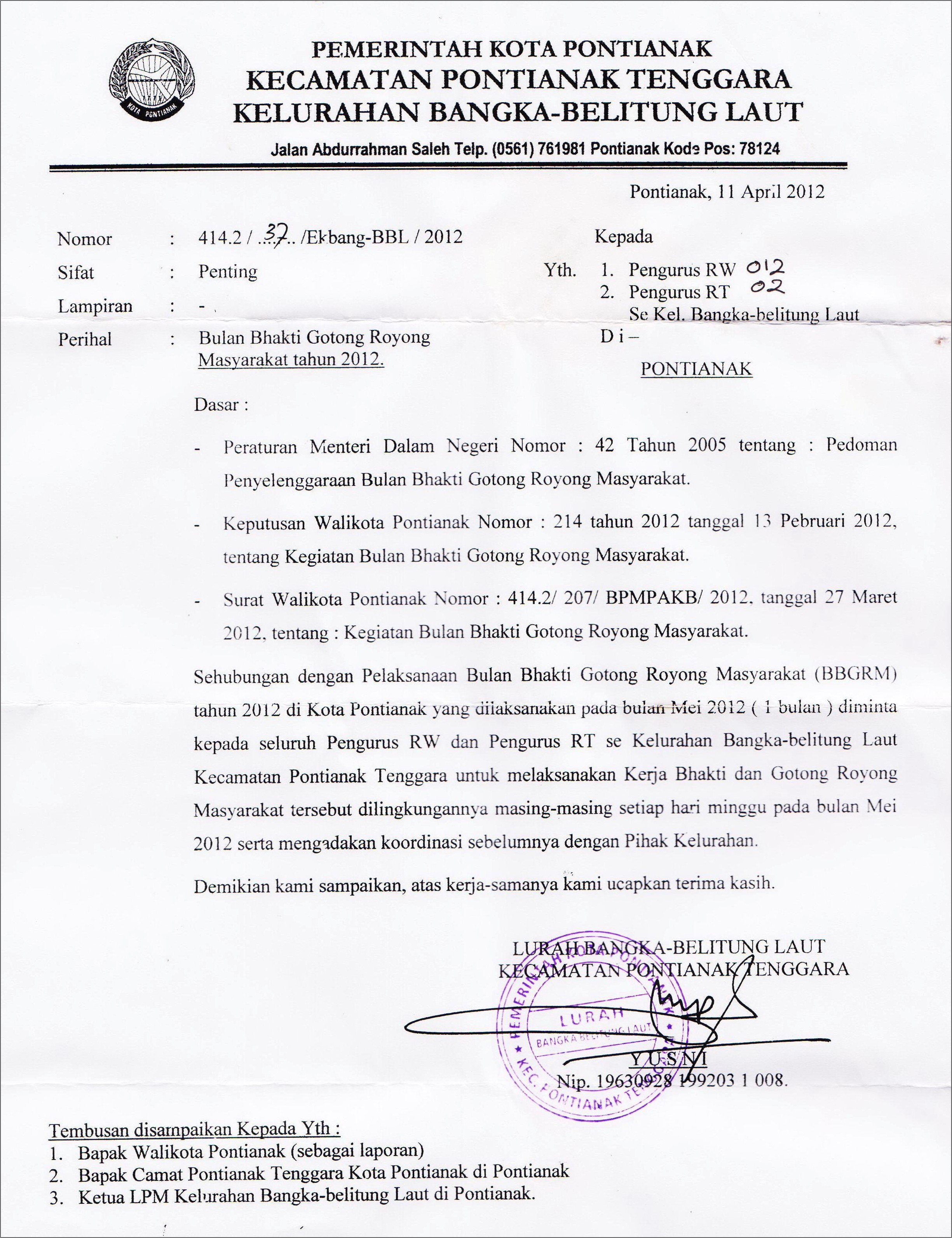 Contoh Surat Undangan Acara Untuk Walikota