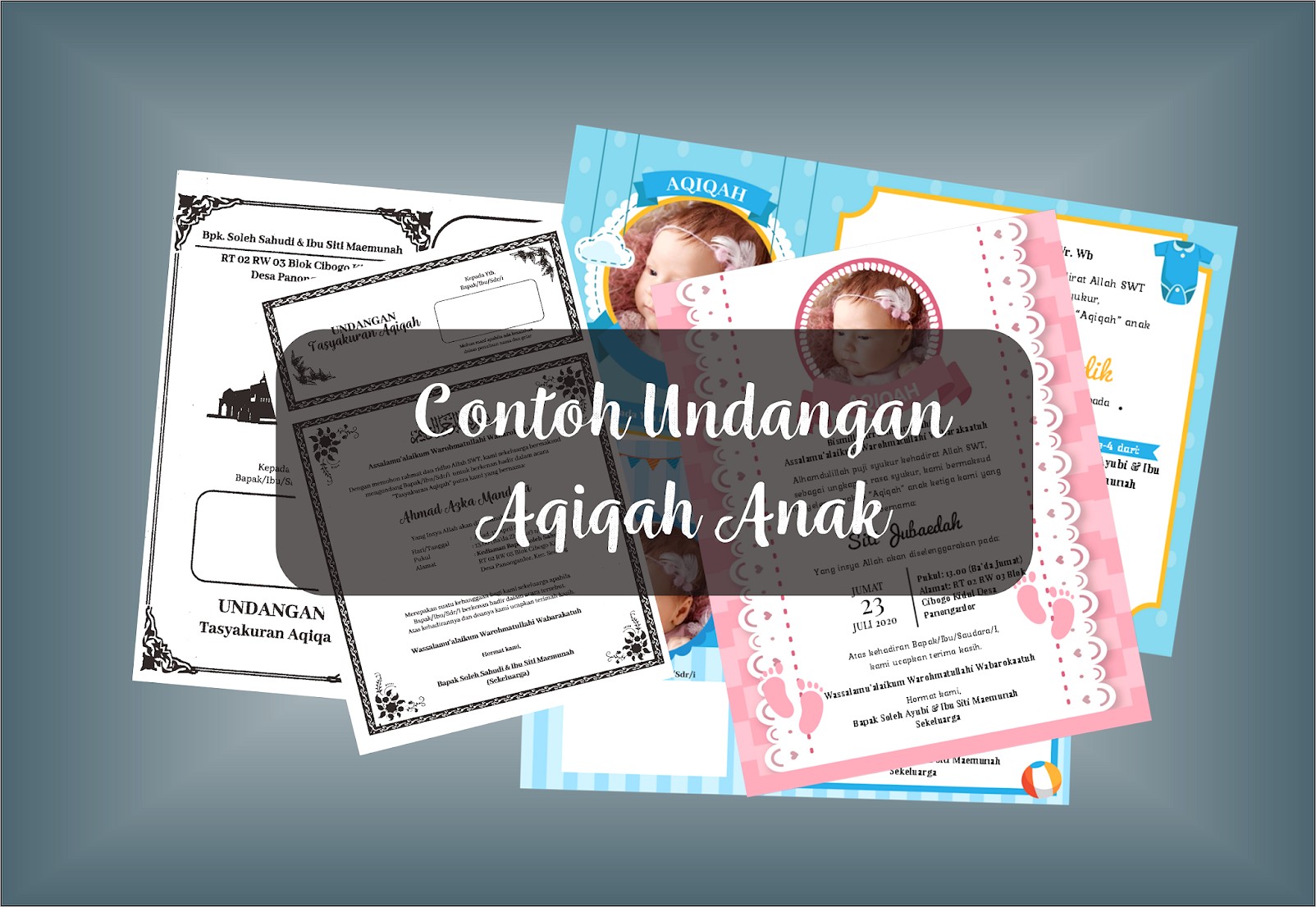 Contoh Surat Undangan Aqiqah Sederhana