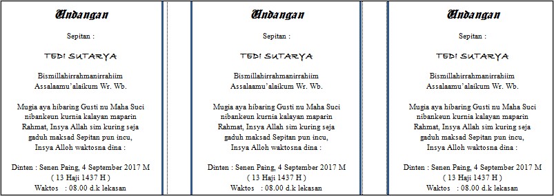 Contoh Surat Undangan Bahasa Sunda Syukuran Rumah