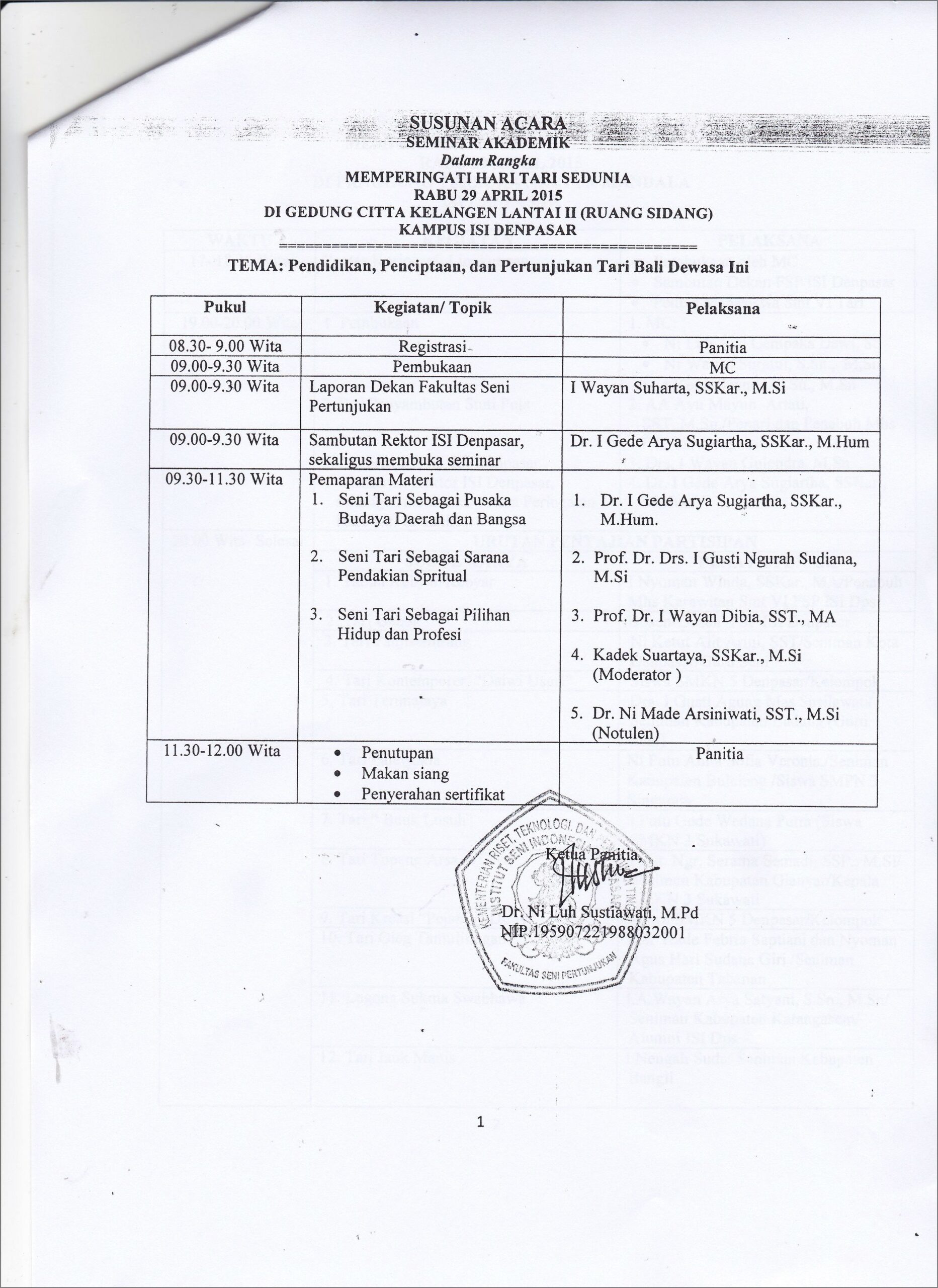 Contoh Surat Undangan Beserta Lampiran Susunan Acara