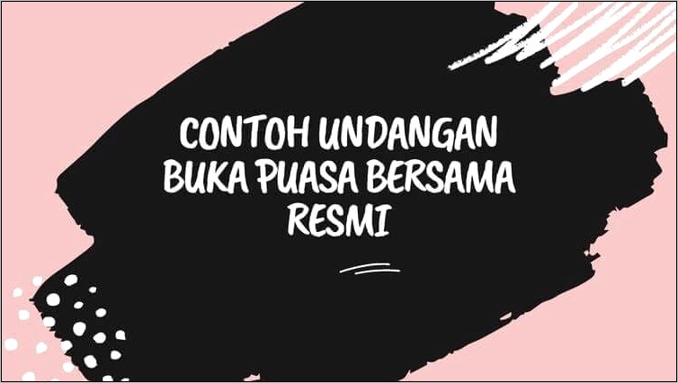 Contoh Surat Undangan Buka Puasa Bareng