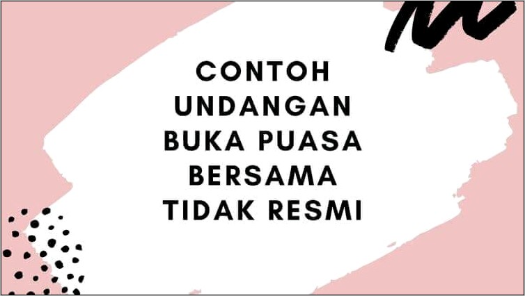 Contoh Surat Undangan Buka