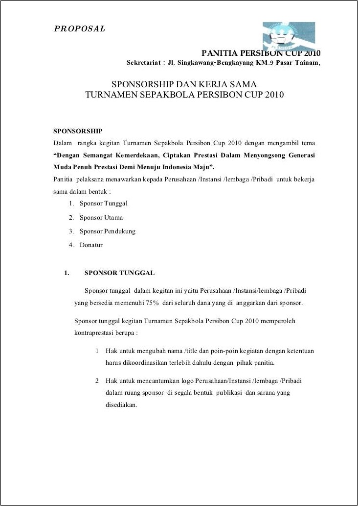 Contoh Surat Undangan Club Technical Meeting Sepak Bola