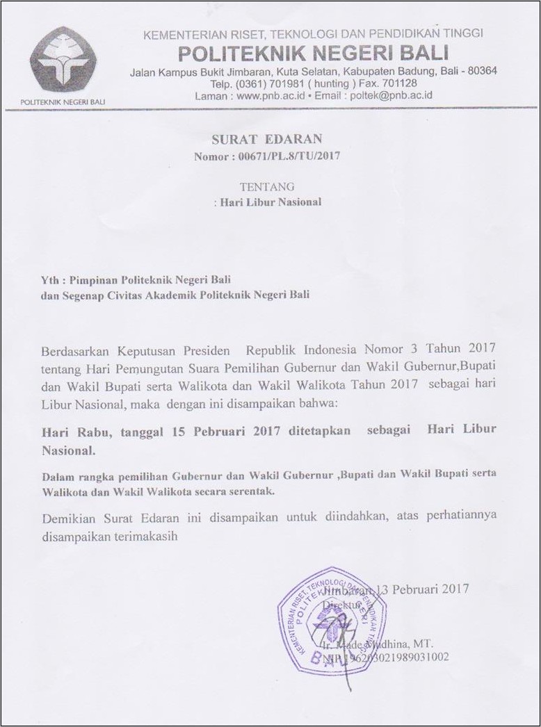 Contoh Surat Undangan Dengan Bahasa Bali