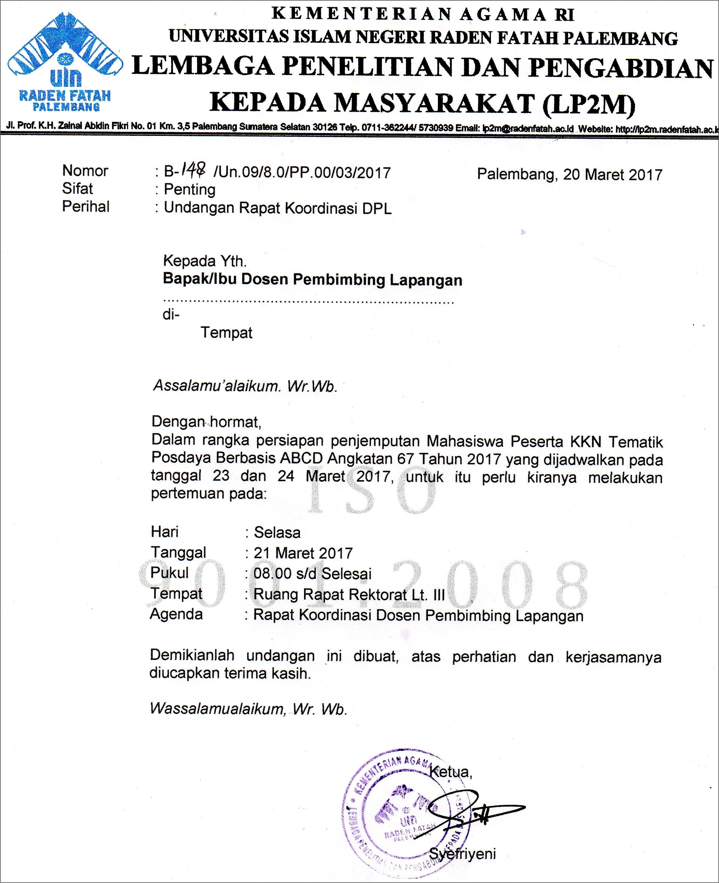 Contoh Surat Undangan Dosen Tamu