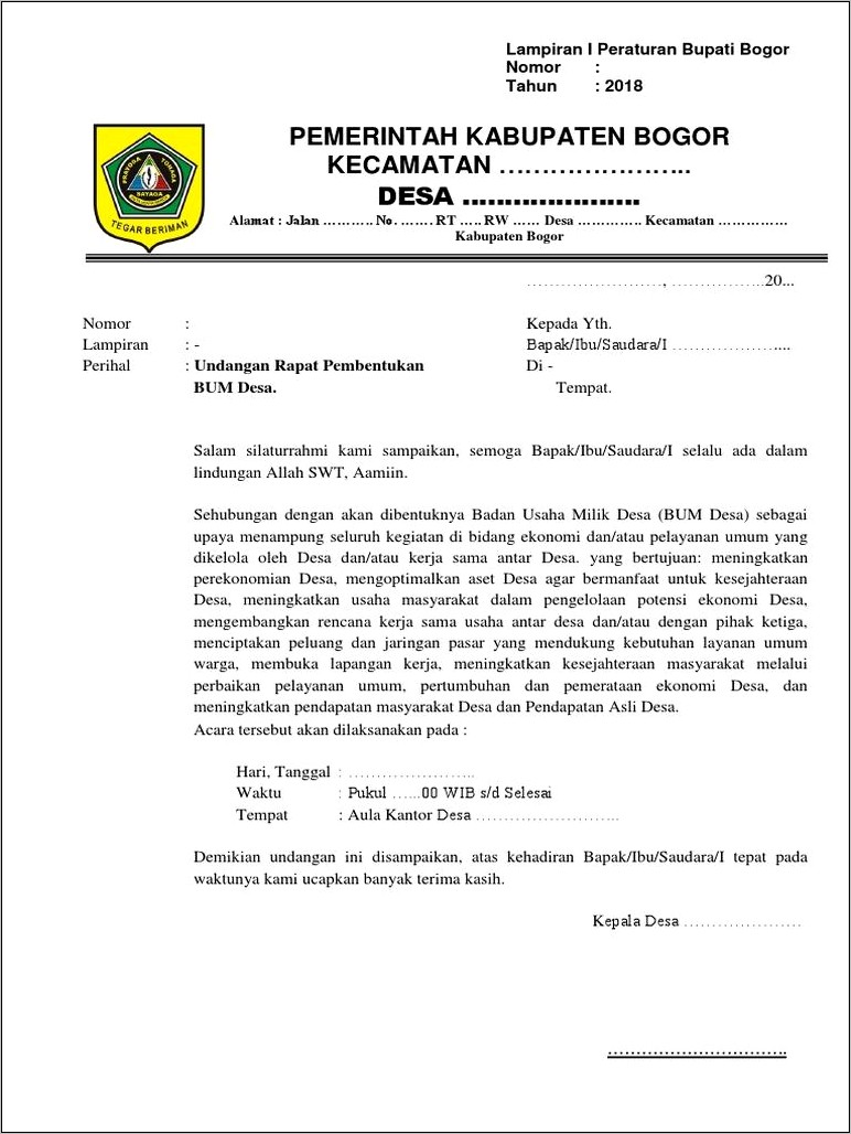 Contoh Surat Undangan Ke Banyak Pihak