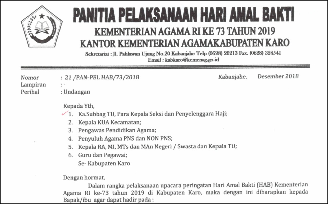 Contoh Surat Undangan Ke Haji