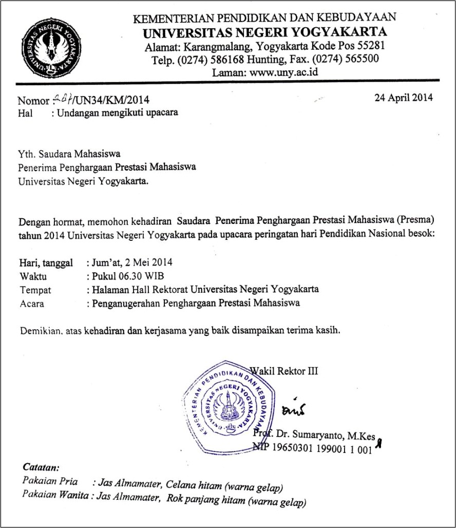 Contoh Surat Undangan Kegiatan Hardiknas