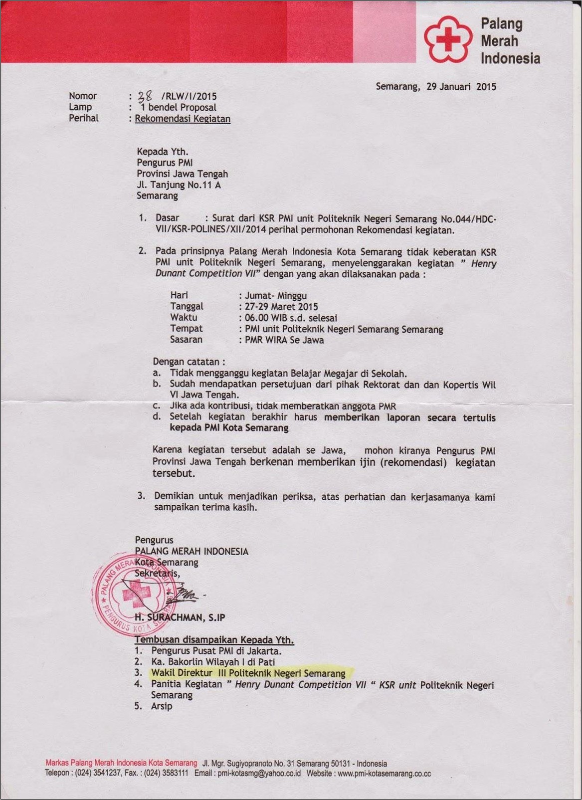 Contoh Surat Undangan Kegiatan Hut Pmi