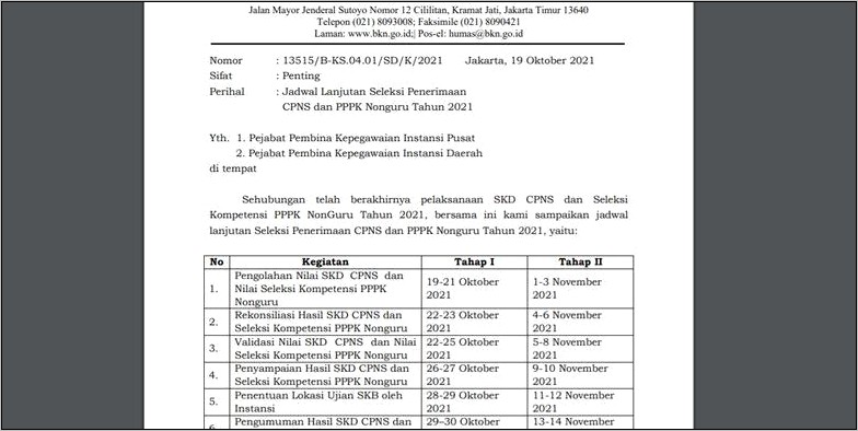 Contoh Surat Undangan Klarifikasi Pengunduran Waku