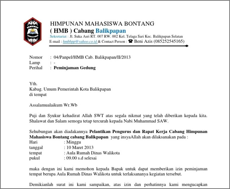 Contoh Surat Undangan Koprasi