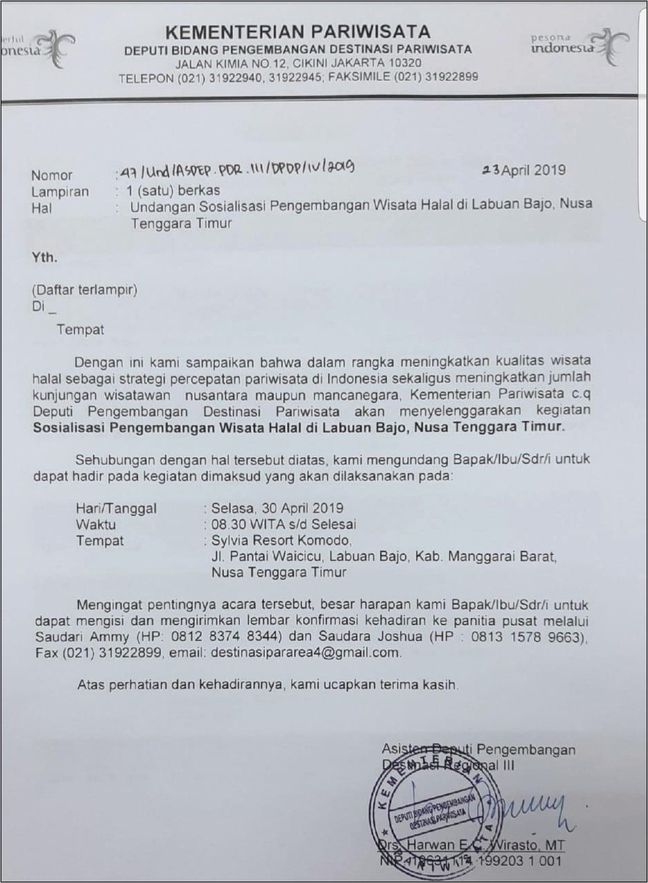 Contoh Surat Undangan Kunjungan